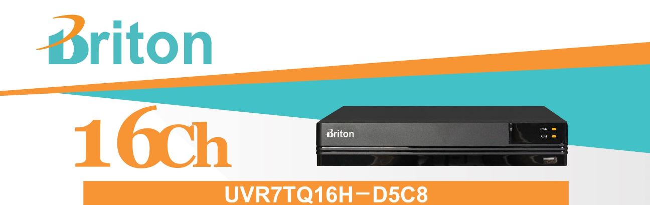 دستگاه ضبط تصویر 16 کانال برایتون مدل UVR7TQ16H-D5C8